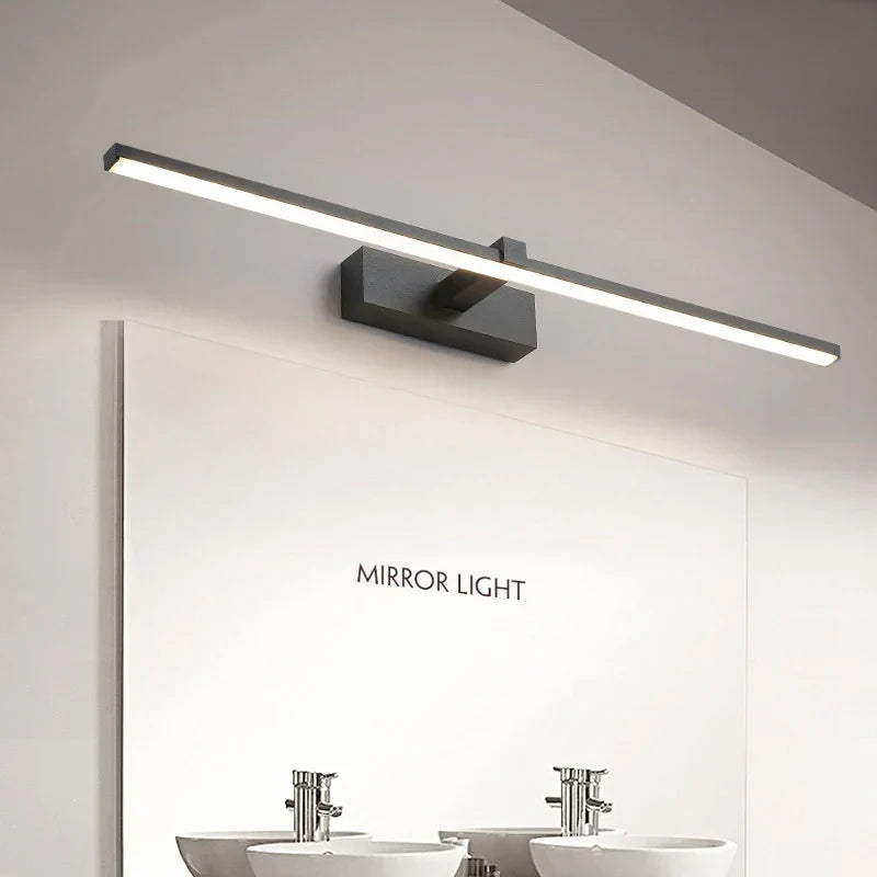 Modern LED Wall Lamp for the bathroom – 3-color adjustable light Aluminum LED mirror Lamp for Makeup and Baths