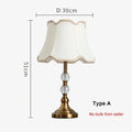 American imitation copper crystal nightstand lamp - modern European style desk lamp