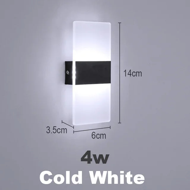 Modern LED Wall Lamp – Adjustable 3-Color Light Source for Bedroom, Living Room, Balcony, and Interior Decoration