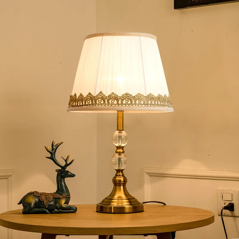 American imitation copper crystal nightstand lamp - modern European style desk lamp