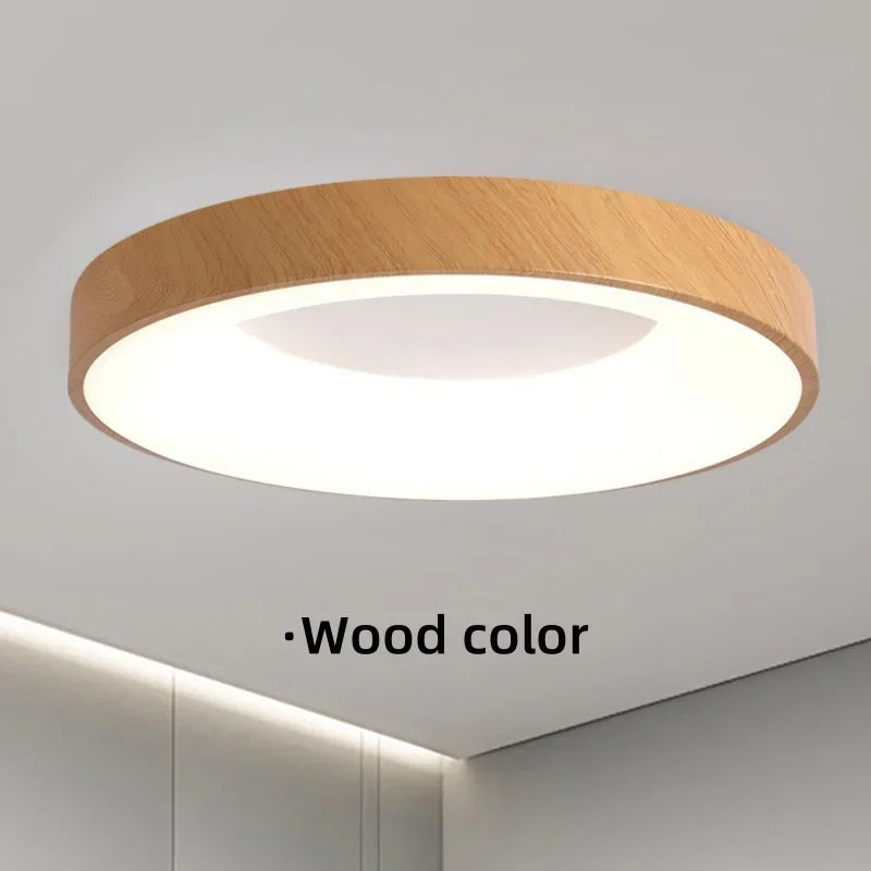 Modern Macaron LED Ceiling Lamp - Adjustable round design with remote control dimming for bedroom, living room, and hallway