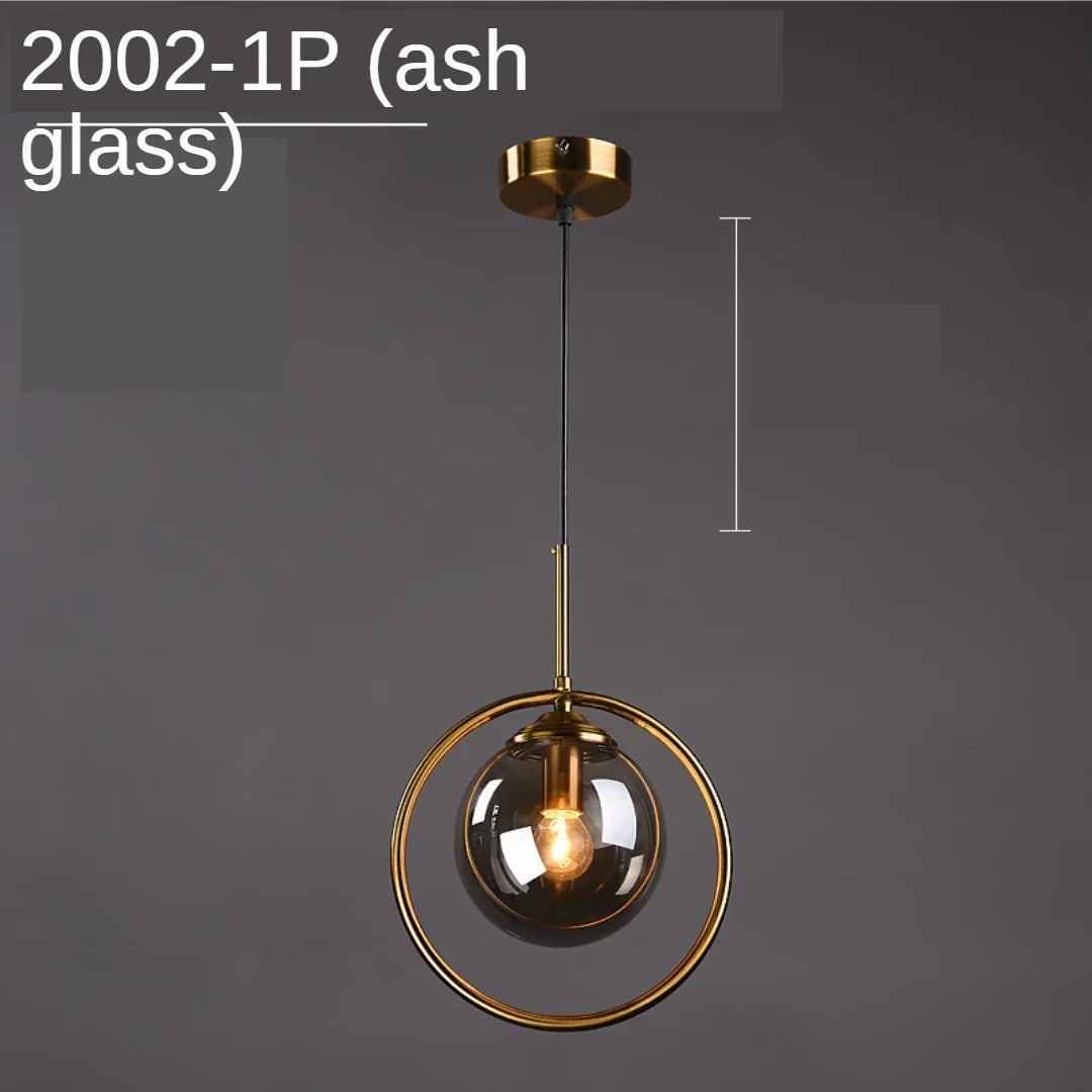 Modern glass pendant lamps for bedroom nightstand bathroom pendant lamps ceiling lamps hotel restaurant decoration ring