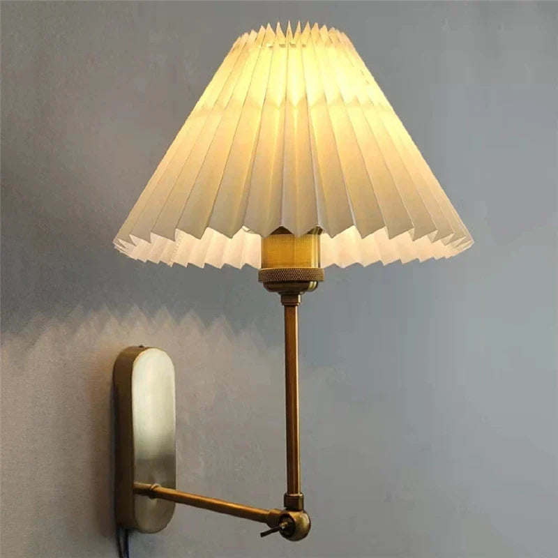 Modern swivel wall lamp – LED origami lampshade for bedroom, living room and bathroom decoration