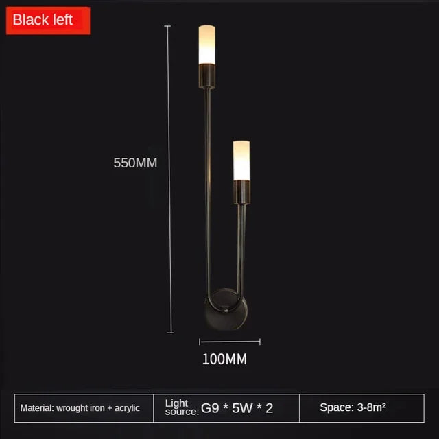 Modern Golden LED Wall Lamp – Nordic Wall Lamp for Living Room, Bedroom, Kitchen, and Hall Decor