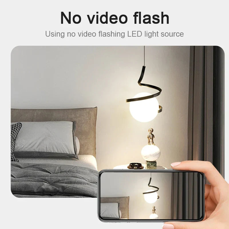 Nordic Glass LED Pendant Light – 3-Color Temperature, Single Pendant Light for Dining Room, Bedroom and Living Room Decoration (5-10 m² Coverage)