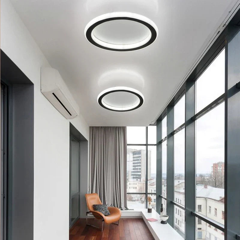 Modern minimalist ceiling lamp – square/round LED eye protection lamp for bedroom, office, living room, and lounge spaces (90-260V)