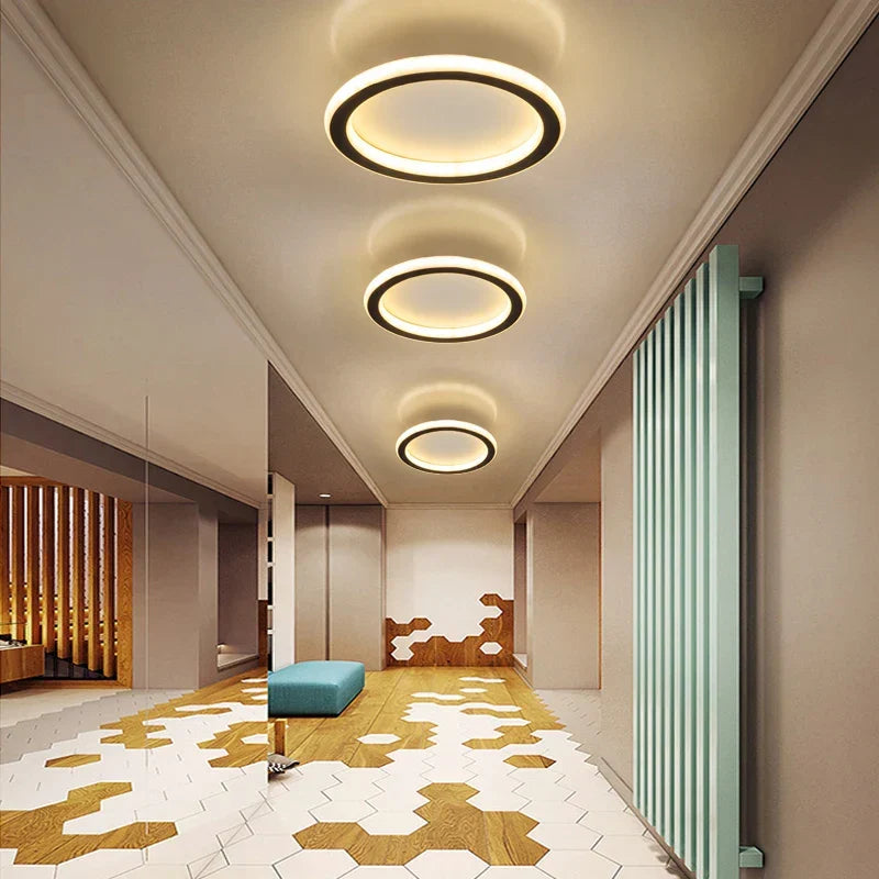 Modern minimalist ceiling lamp – square/round LED eye protection lamp for bedroom, office, living room, and lounge spaces (90-260V)