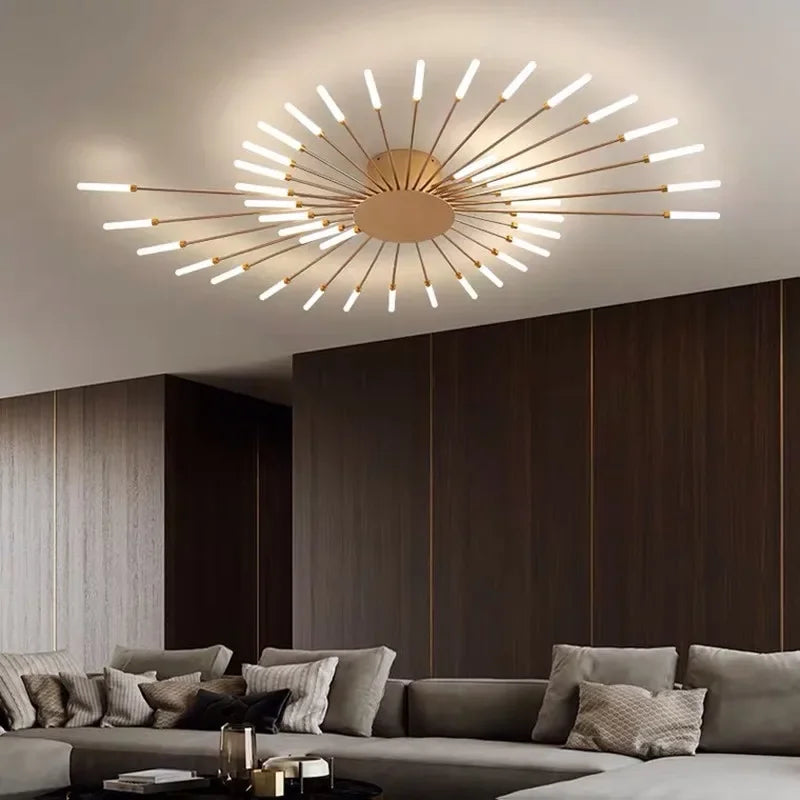 LED Nordic Fireworks Ceiling Chandelier - Modern interior lighting device