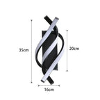 Modern LED Wall Lamp - Curved Spiral Design, Up & Down Wall Switch for Living Room, Bedroom, Kitchen and Bathroom, Black, Gold & White