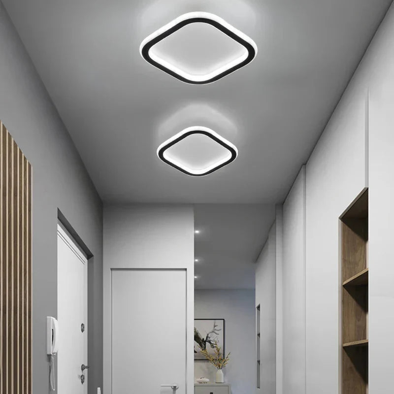 Modern minimalist ceiling lamp – square/round LED eye protection lamp for bedroom, office, living room, and lounge spaces (90-260V)