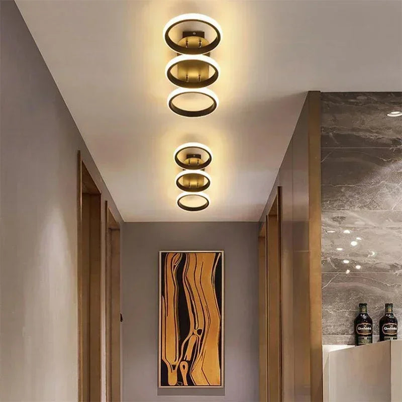Modern LED ceiling lamp chandelier – Stylish multi-headed ring lamp for bedroom, living room, hallway, dining room and interiors