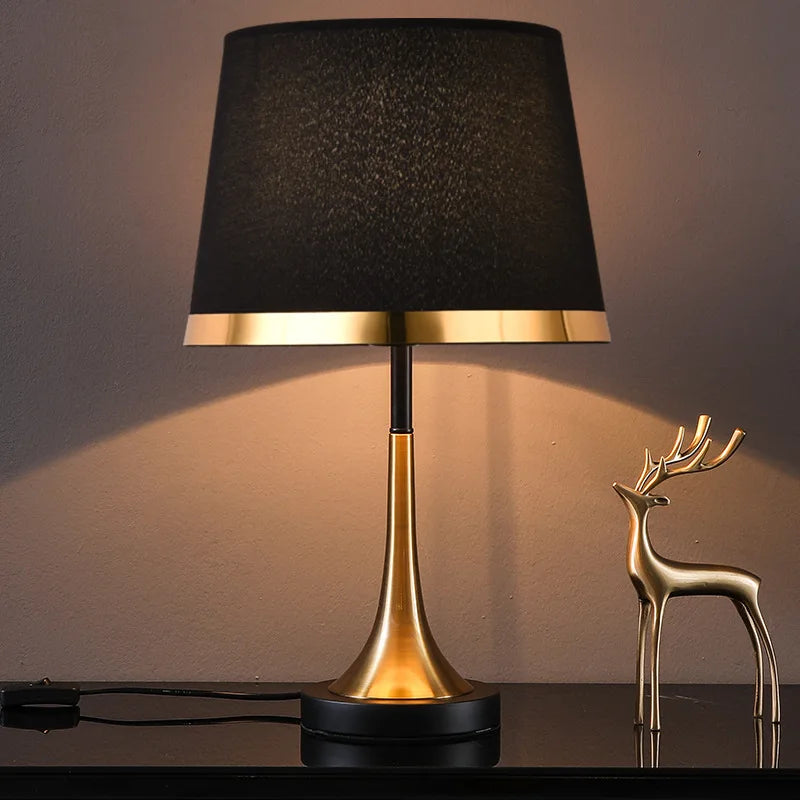 European Retro Bedroom Nightstand Lamp - Modern American Decorative Light Source