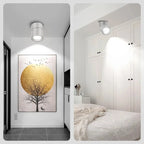 Modern LED Wall Lamp - Round Surface Mounted Recessed Light with Neutral, Cool, and Warm Light Options for Kitchen, Bedroom, Dining Room, and More