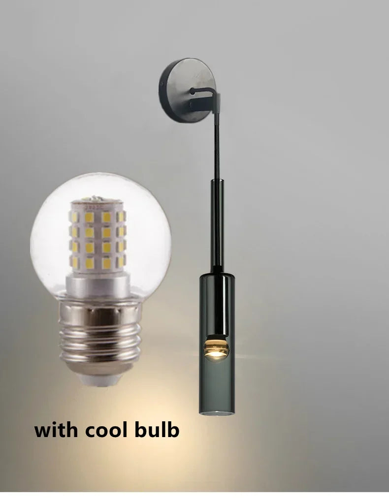 Modern LED Wall Lamp - Stained Glass and Iron Lamp for Living Room, Bedroom, Kitchen and Bathroom - Stylish Wall-mounted Lighting for Home Decoration