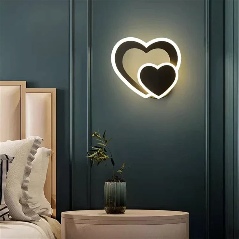 Modern LED Heart-shaped Wall Lamp
