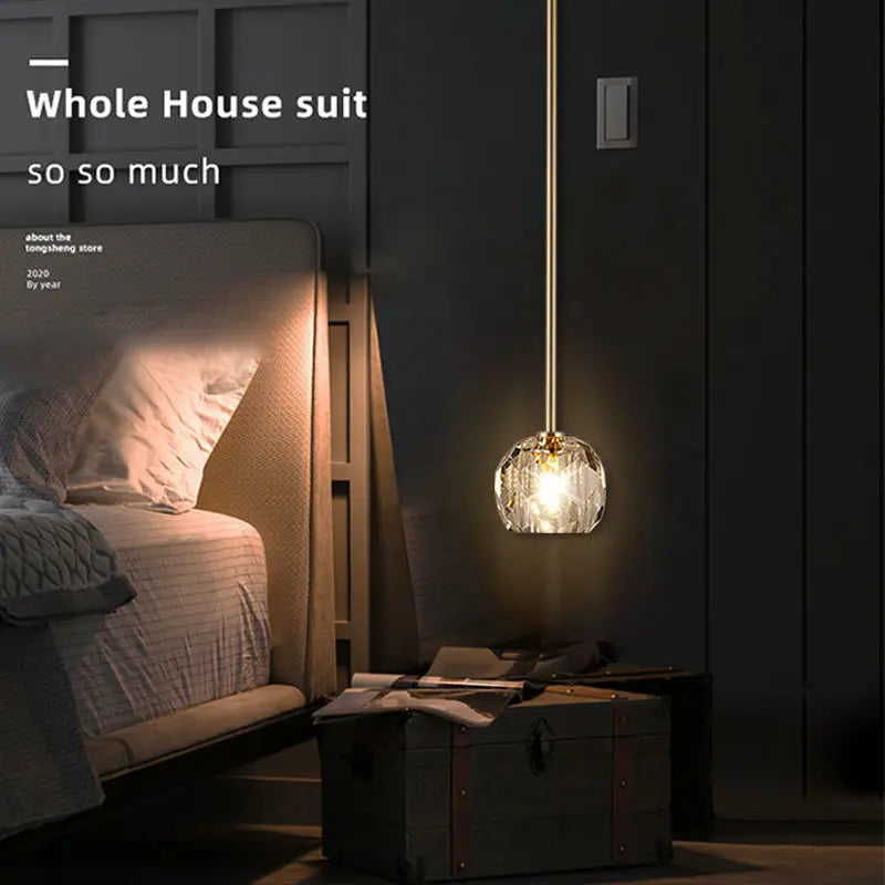 LED Nordic Modern Small Chandelier G9 AC90-260V Bedroom Nightstand Chandelier Dining Room Living Room Bar Creative Crystal Light