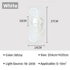 Modern LED Wall Lamp - Music Note Wall Lamp for Bedroom, Living Room and Office, On/Off Touch, Up and Down Light Direction, Indoor Decoration