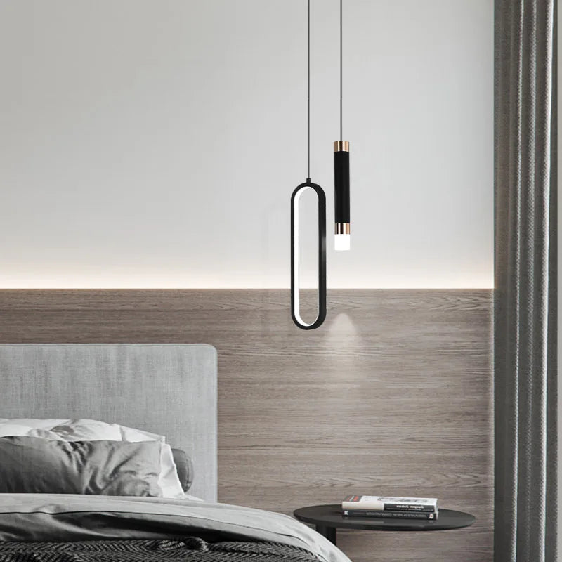 Modern Minimalist LED Pendant Light Chandelier – Adjustable Pendant Light for Bedroom, Living Room and Home Decor