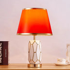 American ceramic table lamp - Simple modern bedroom bedside lamp for the living room, warm wedding space decorative lamp