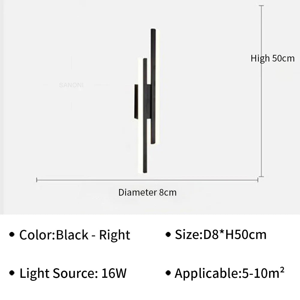 Modern LED wall lamp – Stylish wall lamp for living room, staircase, bedroom, and hallway lighting