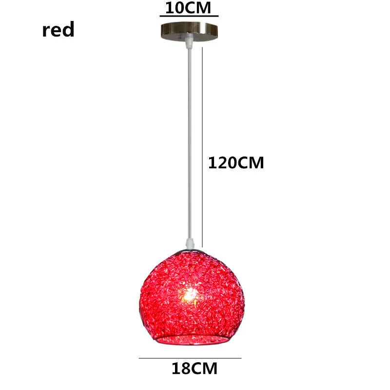Modern Colorful Round Pendant Light – E27 LED Pendant Lamp for Bedroom, Living Room, Café and Restaurant