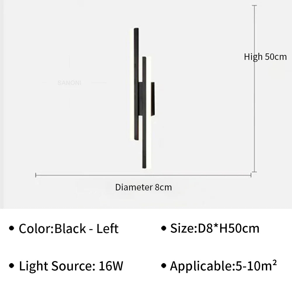 Modern LED wall lamp – Stylish wall lamp for living room, staircase, bedroom, and hallway lighting