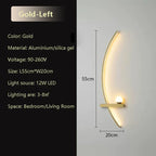 Modern LED Wall Lamp Black Gold - Elegant long stripe design for versatile lighting