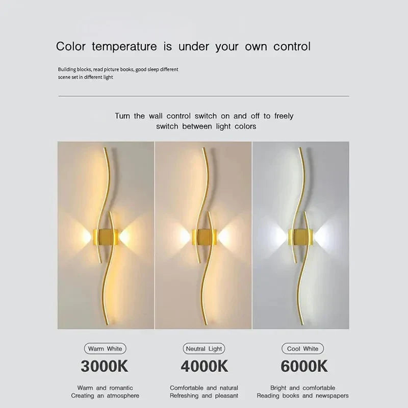 Modern LED Wall Lamps – Up and Down Wall Lamps for Bedrooms, Hallways, and Indoor Lighting