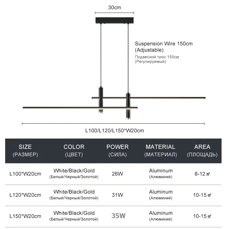 Modern LED Pendant Lamps - Minimalist Lighting for Kitchen Island, Bar and Dining Table