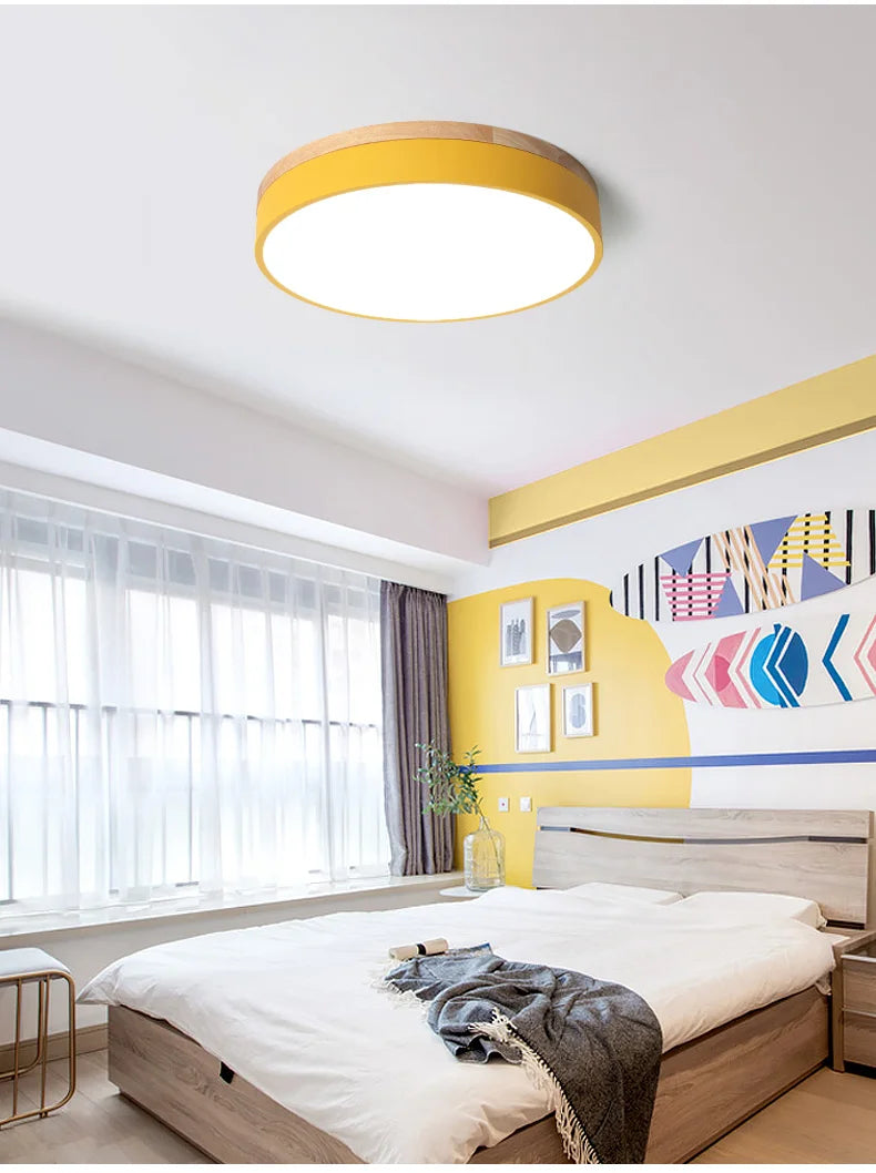 Modern LED Ceiling Lamp – 27W Surface Mount Lamp with warm, cold, and natural light options for living room, bedroom, and kitchen