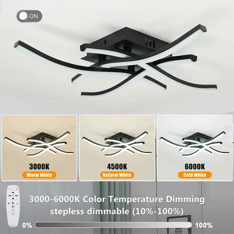 Modern LED ceiling lamp for living room, dining room, bedroom, and balcony