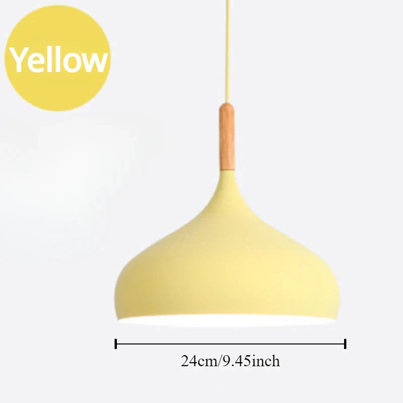 Modern Macaron Pendant Light – Colorful LED Chandelier for Bedroom, Restaurant, Office & Living Room – Adjustable Aluminum Hanging Lamp