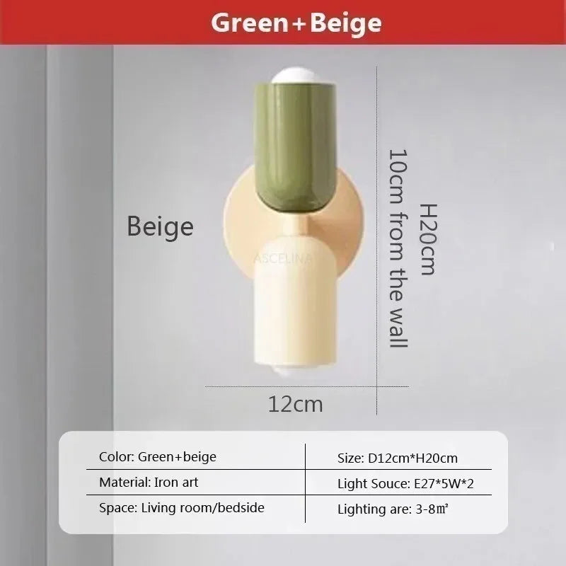 Nordic LED Wall Lamps – Modern Minimalist Double Wall Lamp for Living Room, Bedroom, Study and Indoor Decoration
