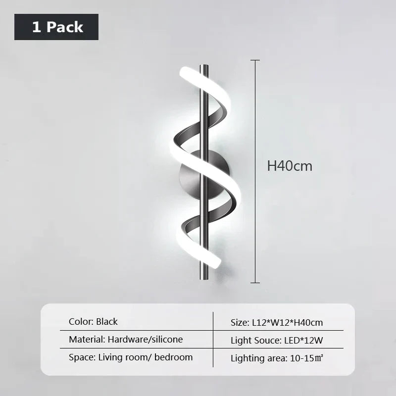 Modern LED wall lamp - Sleek Scandinavian design for bedroom, living room and more