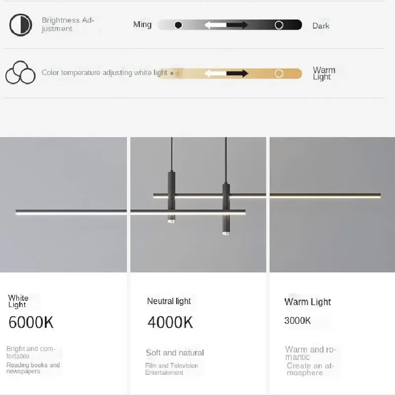 Modern LED Pendant Lamps - Minimalist Lighting for Kitchen Island, Bar and Dining Table