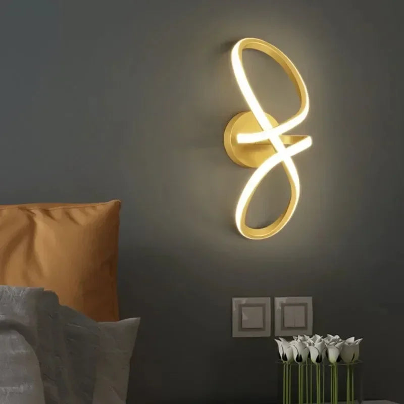 Modern LED ceiling lamp – Minimalist line lamp for hallway, entrance, corridor, staircase and interior decoration – AC powered, LED bulb included