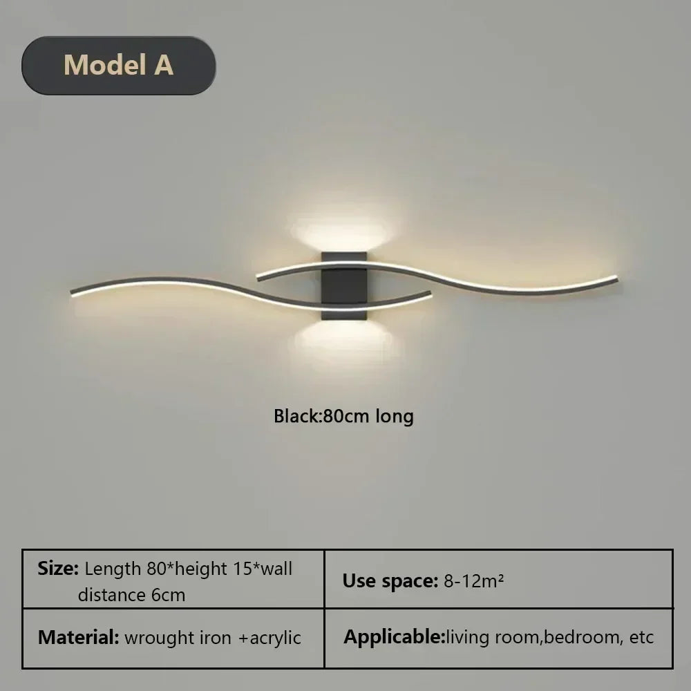 Modern LED Wall Lamp – Dimmable Up and Down Wall Lamp for Bedroom, Living Room and Interiors