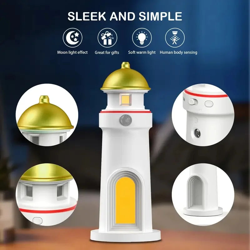 Moon Harbor Lighthouse Night Light