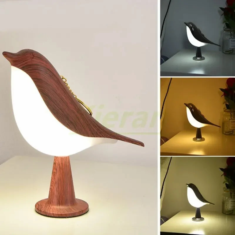 Modern LED Bird Desk Lamp – Touch Control, 6-10W LED Light for Bedroom, Study Room, and Living Room – Stylish Magpie Design for Home Decoration