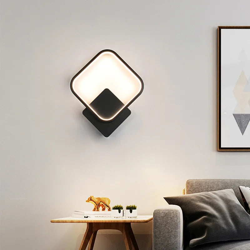Modern LED Wall Lamp - Round Wall Lamp for Bedroom, Living Room, Hall and Office