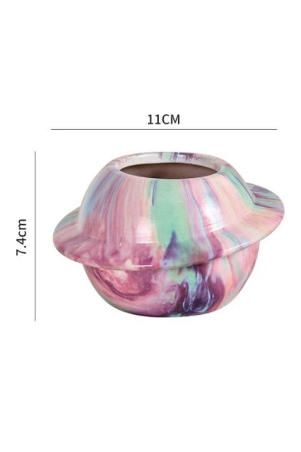 Motif ceramic pot for succulents