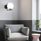 Modern Minimalistic LED Wall Lamp – European Style Glass Wall Lamp for Living Room, Bedroom and Nightstand