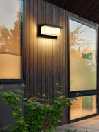 Modern LED outdoor wall lamp with motion sensor - Waterproof veranda light, outdoor lighting system