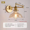 Nordic LED Glass Wall Lamp – Adjustable Arm Telescope Foldable Reading Lamp for Bedroom, Living Room and Study Room, Adjustable Long Tube Design