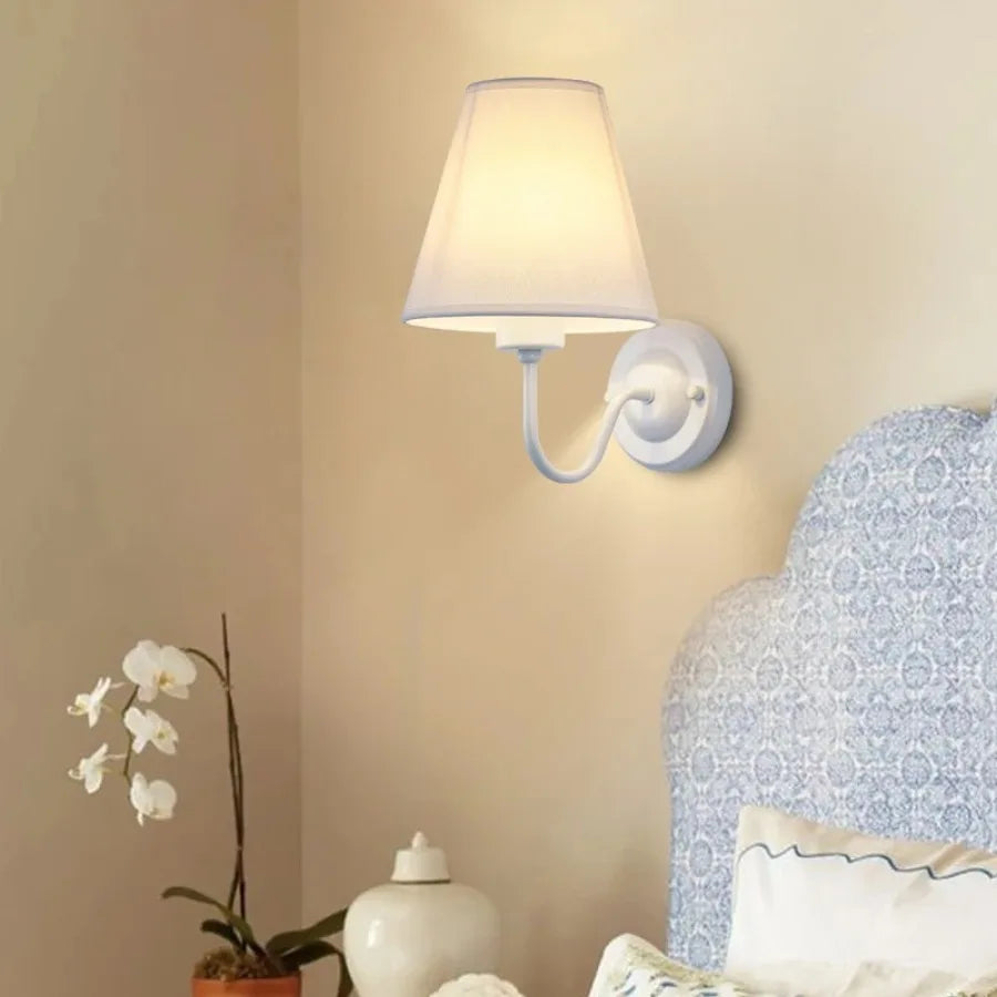 Modern LED Fabric Wall Lamp - E27 Retro Wall Lamps for Bedroom, Living Room, Hotel and Dining Room