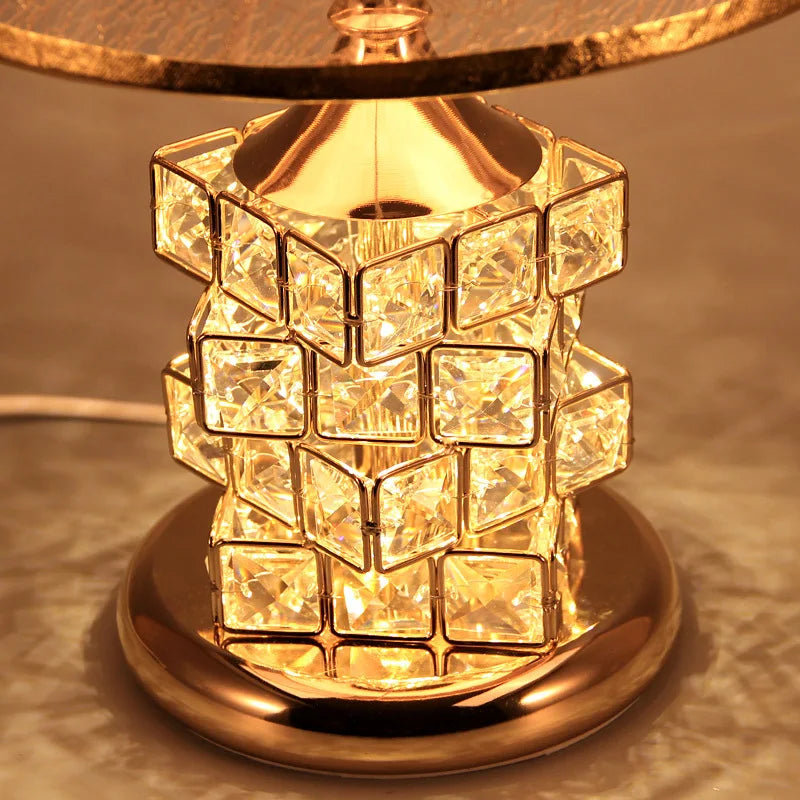 Modern Crystal Table Lamp – European style luxury lamp for wedding gift ideas, cute bedroom and home decor