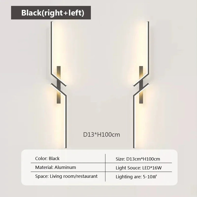 Modern LED Wall Lamp - Minimalist design, up and down light for bedroom, living room, TV sofa and lobby - Dimmable wall mounted lighting