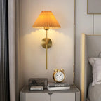 Nordic LED Wall Lamp – Modern retro design for living room, bedroom and office, E27 socket, fabric shade, wall mounting