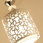 Modern White Crystal Pendant Lamp – Built-in Ceiling Light with LED Bulbs for Bedroom, Living Room, Kitchen, and Stairs
