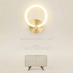 Modern Nordic LED wall lamp – elegant ring light decor for bedroom, living room, and hotel decor